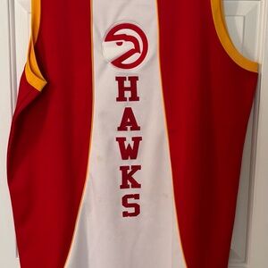 Atlanta Hawks Size XXL Majestic Red, White & Gold Jersey Chest 48 in.